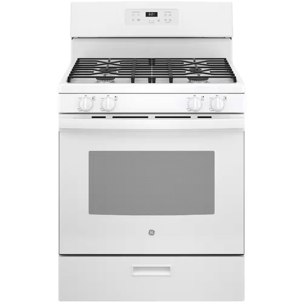 GAS RANGE-CONTINOUS BURNERS-WHITE