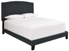 UPHOLSTERED QUEEN BED-CHARCOAL