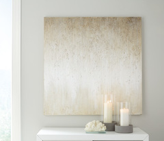 Ashley - WALL PAINTING-TAUPE W/GLITTER