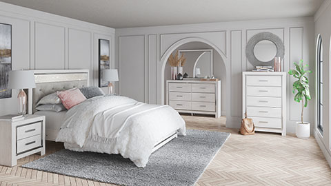 6PC BEDROOM SET-ALTYRA WHITE